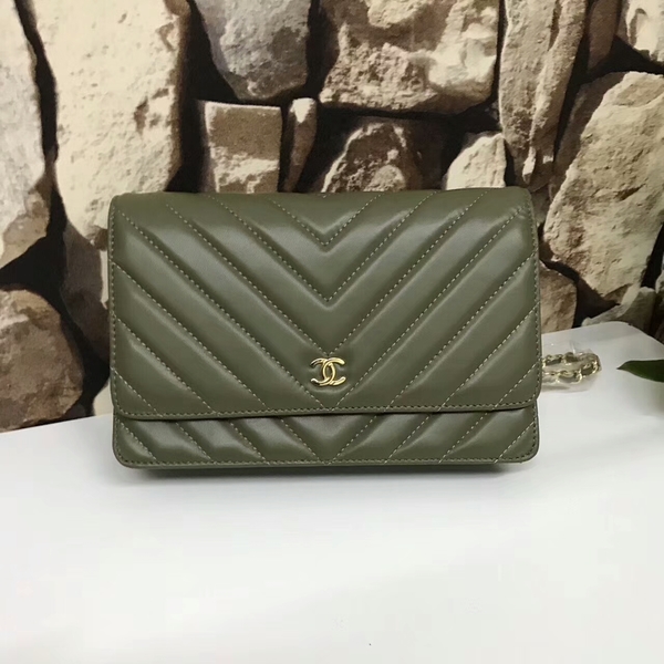 Chanel Classic Flap Bags Atrovirens Original Sheepskin Leather 33815 Glod Chanel Classic Flap Bags Atrovirens Original Sheepskin Leather 33815 Glod