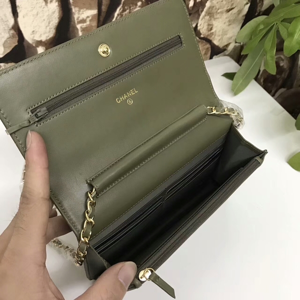 Chanel Classic Flap Bags Atrovirens Original Sheepskin Leather 33815 Glod Chanel Classic Flap Bags Atrovirens Original Sheepskin Leather 33815 Glod