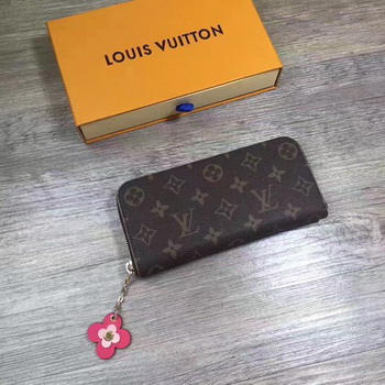 Louis Vuitton Monogram Canvas CLEMENCE WALLET M64201 Rose Louis Vuitton Monogram Canvas CLEMENCE WALLET M64201 Rose