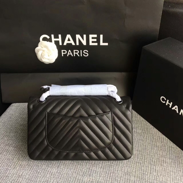 Chanel Flap Shoulder Bags Black Original Sheepskin CF1112 Chanel Flap Shoulder Bags Black Original Sheepskin CF1112