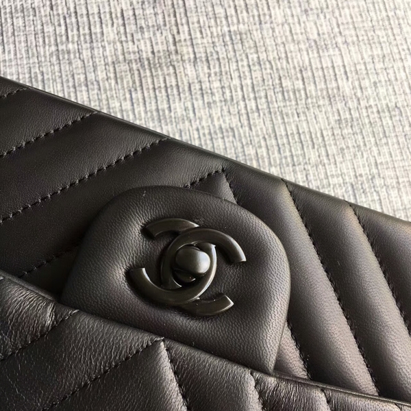 Chanel Flap Shoulder Bags Black Original Sheepskin CF1112 Chanel Flap Shoulder Bags Black Original Sheepskin CF1112