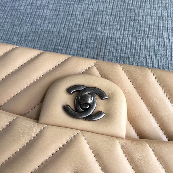 Chanel Flap Shoulder Bags Camel Original Sheepskin CF1112 Silver Chanel Flap Shoulder Bags Camel Original Sheepskin CF1112 Silver