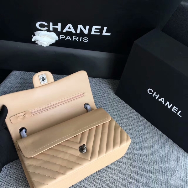 Chanel Flap Shoulder Bags Camel Original Sheepskin CF1112 Silver Chanel Flap Shoulder Bags Camel Original Sheepskin CF1112 Silver