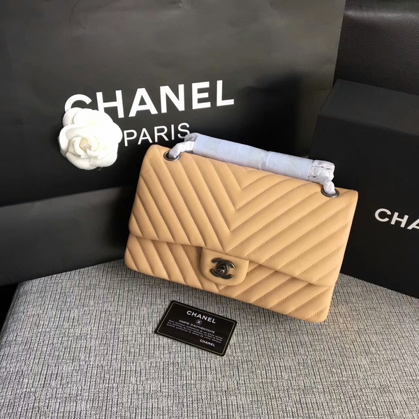 Chanel Flap Shoulder Bags Camel Original Sheepskin CF1112 Silver Chanel Flap Shoulder Bags Camel Original Sheepskin CF1112 Silver