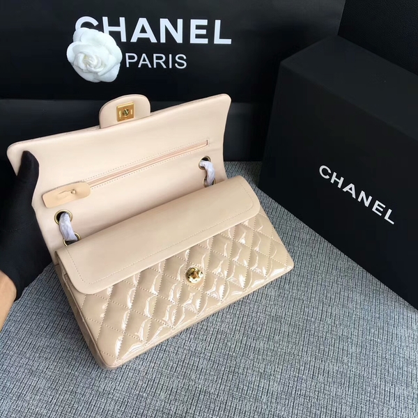Chanel Flap Shoulder Bags Camel Original Patent Leather CF1112 Gold Chanel Flap Shoulder Bags Camel Original Patent Leather CF1112 Gold