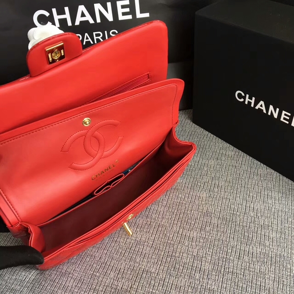 Chanel Flap Shoulder Bags Red Original Patent Leather CF1112 Gold Chanel Flap Shoulder Bags Red Original Patent Leather CF1112 Gold