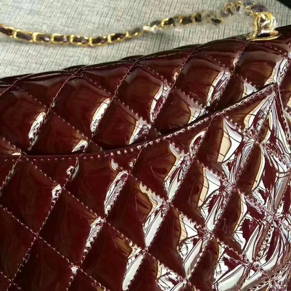 Chanel Flap Shoulder Bags Coffee Original Patent Leather CF1112 Gold Chanel Flap Shoulder Bags Coffee Original Patent Leather CF1112 Gold