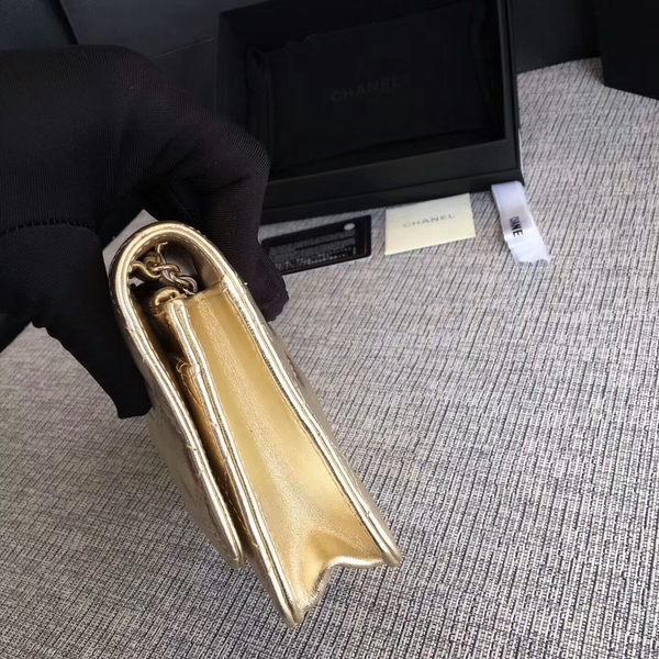 Chanel WOC Flap Bag Original Sheepskin Leather 33814A Silver Chanel WOC Flap Bag Original Sheepskin Leather 33814A Silver