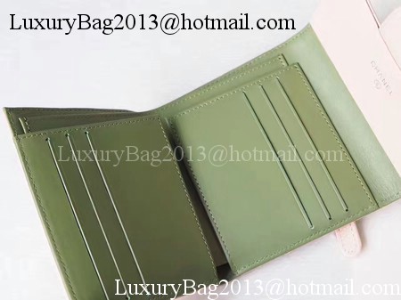 Chanel Tri-Fold Wallet Cannage Pattern Leather A48981 Pink Chanel Tri-Fold Wallet Cannage Pattern Leather A48981 Pink