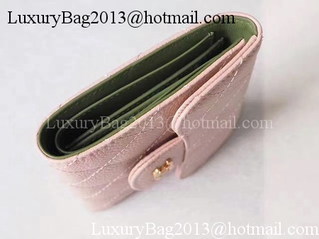 Chanel Tri-Fold Wallet Cannage Pattern Leather A48981 Pink Chanel Tri-Fold Wallet Cannage Pattern Leather A48981 Pink