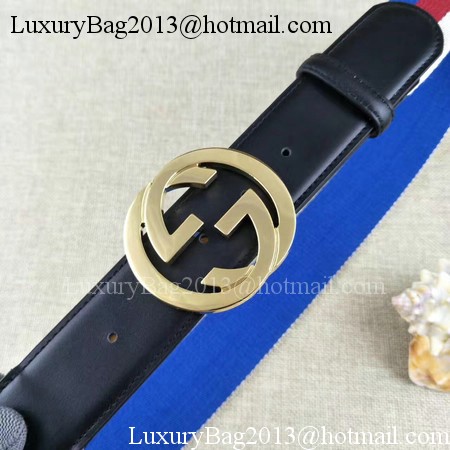 Gucci 40mm Leather Black Belt GG57560 Gold Gucci 40mm Leather Black Belt GG57560 Gold