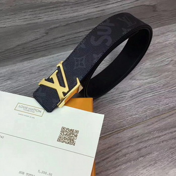 Louis Vuitton SPREME 40mm Black Belt M5899 Gold Louis Vuitton SPREME 40mm Black Belt M5899 Gold
