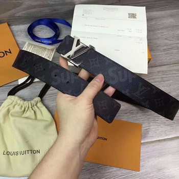 Louis Vuitton SPREME 40mm Black Belt M5899 Silver Louis Vuitton SPREME 40mm Black Belt M5899 Silver