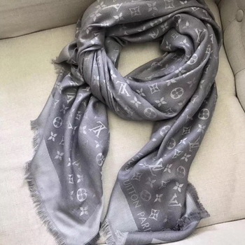 Louis Vuitton MONOGRAM DENIM Scarf M33695 Grey Louis Vuitton MONOGRAM DENIM Scarf M33695 Grey