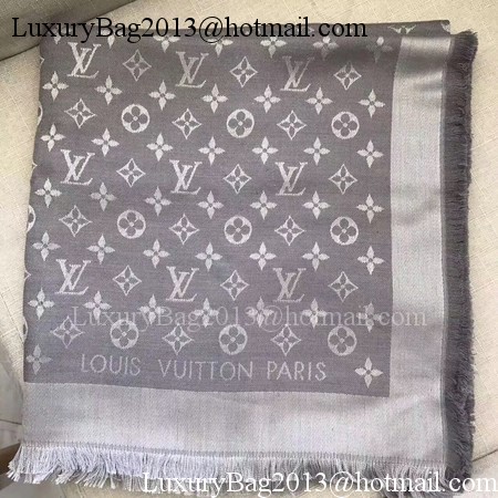 Louis Vuitton MONOGRAM DENIM Scarf M33695 Grey Louis Vuitton MONOGRAM DENIM Scarf M33695 Grey