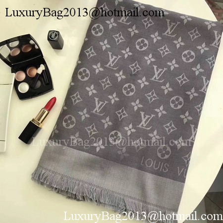 Louis Vuitton MONOGRAM DENIM Scarf M33695 Grey Louis Vuitton MONOGRAM DENIM Scarf M33695 Grey