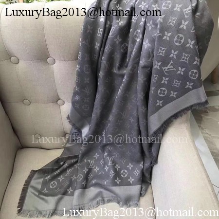 Louis Vuitton MONOGRAM DENIM Scarf M33695 Grey Louis Vuitton MONOGRAM DENIM Scarf M33695 Grey