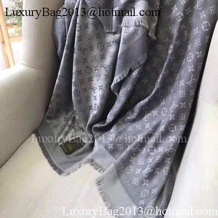Louis Vuitton MONOGRAM DENIM Scarf M33695 Grey Louis Vuitton MONOGRAM DENIM Scarf M33695 Grey