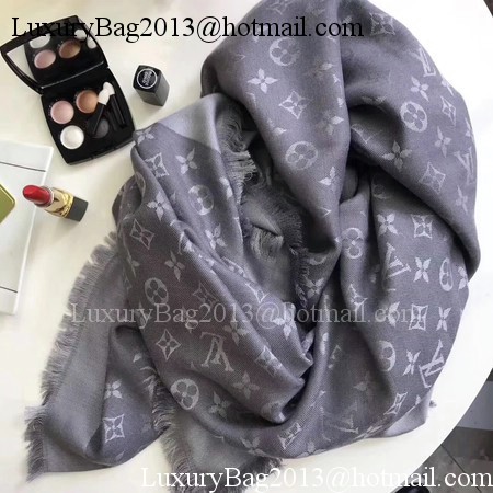Louis Vuitton MONOGRAM DENIM Scarf M33695 Grey Louis Vuitton MONOGRAM DENIM Scarf M33695 Grey