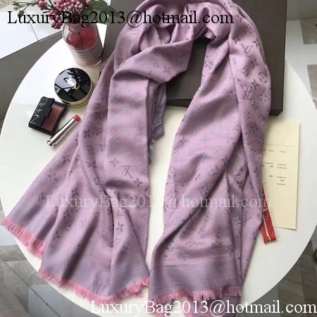 Louis Vuitton MONOGRAM DENIM Scarf M33695 Light Pink Louis Vuitton MONOGRAM DENIM Scarf M33695 Light Pink