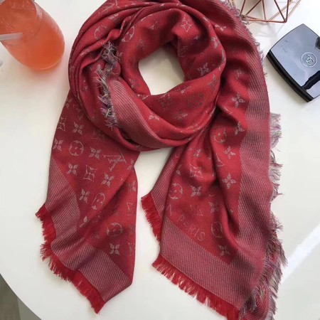 Louis Vuitton MONOGRAM DENIM Scarf M33695 Red Louis Vuitton MONOGRAM DENIM Scarf M33695 Red