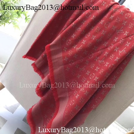Louis Vuitton MONOGRAM DENIM Scarf M33695 Red Louis Vuitton MONOGRAM DENIM Scarf M33695 Red