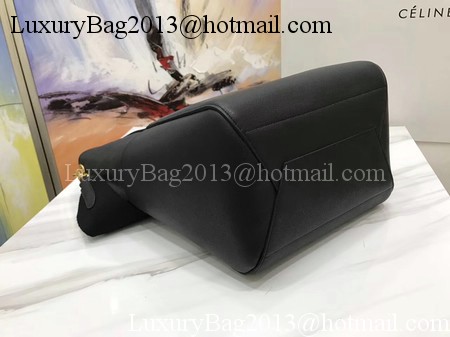 CELINE Sangle Seau Bag in Litchi Leather C3371 Black CELINE Sangle Seau Bag in Litchi Leather C3371 Black