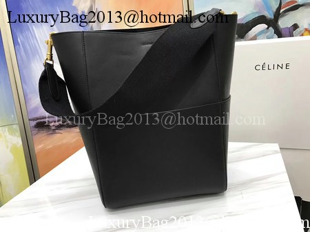 CELINE Sangle Seau Bag in Smooth Leather C3371 Black CELINE Sangle Seau Bag in Smooth Leather C3371 Black