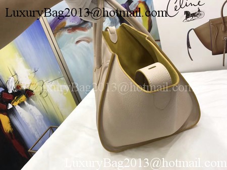 Celine Luggage Phantom Tote Bag Calfskin Leather CT3372 Apricot&Yellow Celine Luggage Phantom Tote Bag Calfskin Leather CT3372 Apricot&Yellow