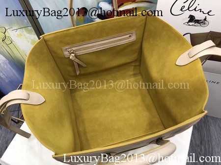 Celine Luggage Phantom Tote Bag Calfskin Leather CT3372 Apricot&Yellow Celine Luggage Phantom Tote Bag Calfskin Leather CT3372 Apricot&Yellow