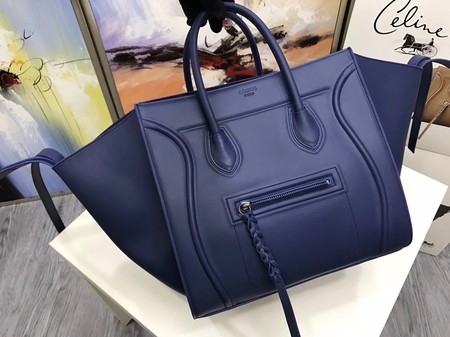 Celine Luggage Phantom Tote Bag Calfskin Leather CT3372 Blue Celine Luggage Phantom Tote Bag Calfskin Leather CT3372 Blue