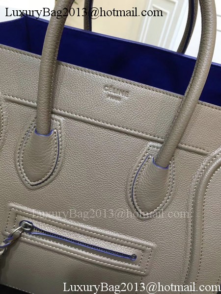 Celine Luggage Phantom Tote Bag Calfskin Leather CT3372 Grey&Blue Celine Luggage Phantom Tote Bag Calfskin Leather CT3372 Grey&Blue