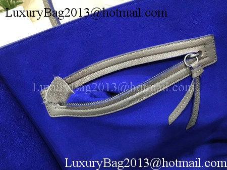 Celine Luggage Phantom Tote Bag Calfskin Leather CT3372 Grey&Blue Celine Luggage Phantom Tote Bag Calfskin Leather CT3372 Grey&Blue