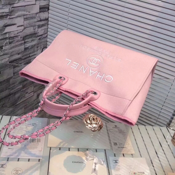 Chanel Large Canvas Tote Shopping Bag CNA1679 Light Pink Chanel Large Canvas Tote Shopping Bag CNA1679 Light Pink