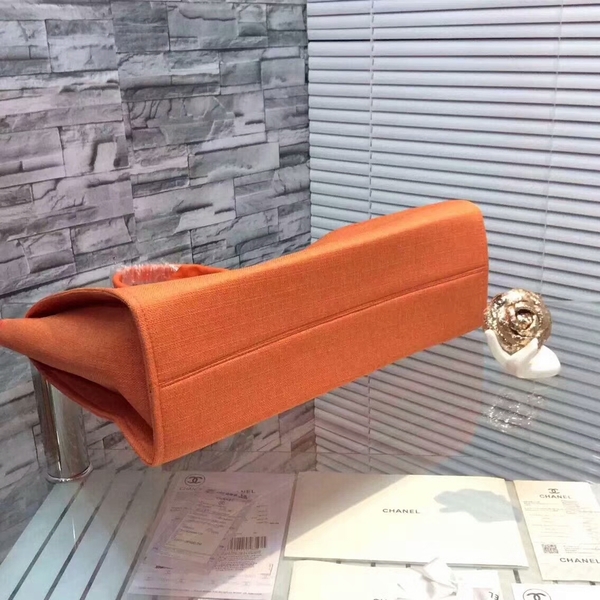 Chanel Large Canvas Tote Shopping Bag CNA1679 Orange Chanel Large Canvas Tote Shopping Bag CNA1679 Orange