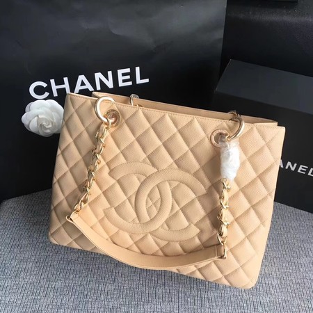 Chanel LE Boy Grand Shopping Tote Bag GST Apricot Cannage Pattern A50995 Gold Chanel LE Boy Grand Shopping Tote Bag GST Apricot Cannage Pattern A50995 Gold