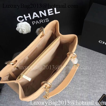 Chanel LE Boy Grand Shopping Tote Bag GST Apricot Cannage Pattern A50995 Gold Chanel LE Boy Grand Shopping Tote Bag GST Apricot Cannage Pattern A50995 Gold