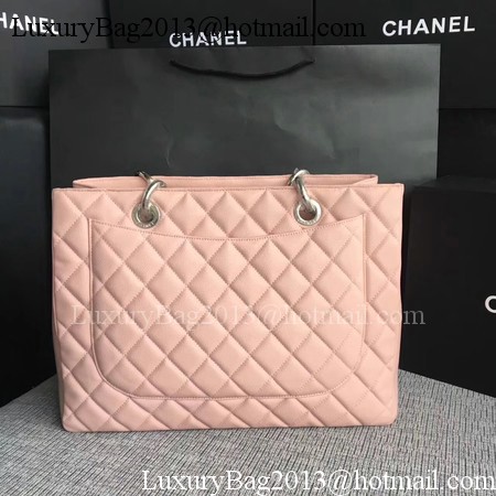 Chanel LE Boy Grand Shopping Tote Bag GST Pink Cannage Pattern A50995 Silver Chanel LE Boy Grand Shopping Tote Bag GST Pink Cannage Pattern A50995 Silver