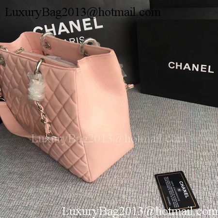 Chanel LE Boy Grand Shopping Tote Bag GST Pink Cannage Pattern A50995 Silver Chanel LE Boy Grand Shopping Tote Bag GST Pink Cannage Pattern A50995 Silver