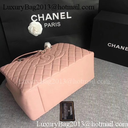 Chanel LE Boy Grand Shopping Tote Bag GST Pink Cannage Pattern A50995 Silver Chanel LE Boy Grand Shopping Tote Bag GST Pink Cannage Pattern A50995 Silver