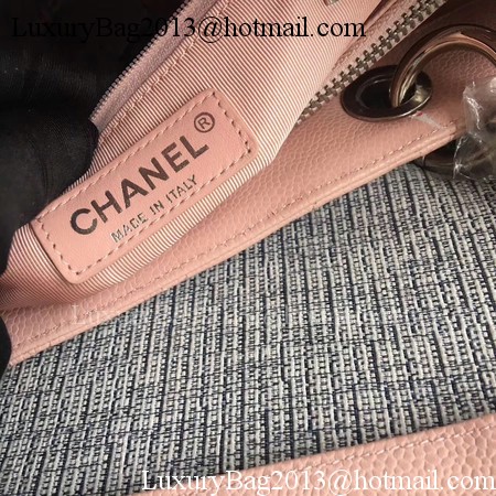 Chanel LE Boy Grand Shopping Tote Bag GST Pink Cannage Pattern A50995 Silver Chanel LE Boy Grand Shopping Tote Bag GST Pink Cannage Pattern A50995 Silver
