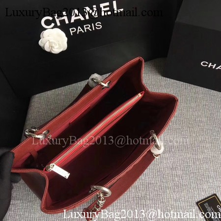 Chanel LE Boy Grand Shopping Tote Bag GST Wine Cannage Pattern A50995 Silver Chanel LE Boy Grand Shopping Tote Bag GST Wine Cannage Pattern A50995 Silver