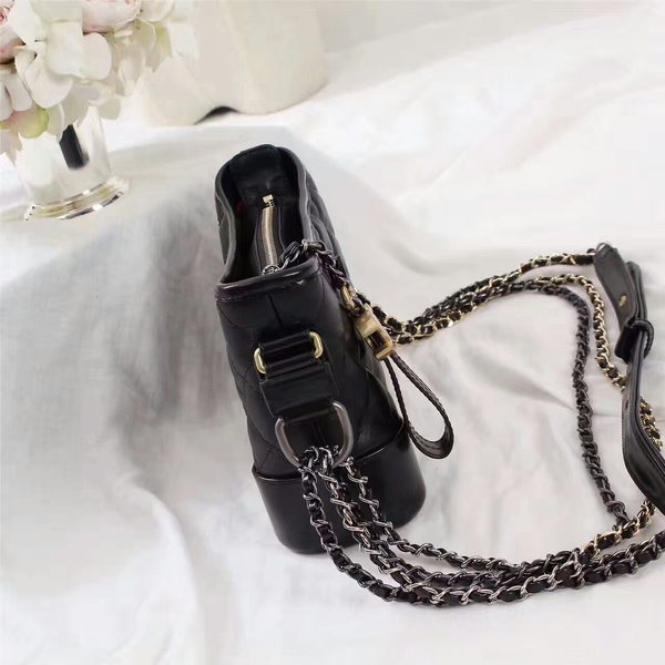 Chanel Gabrielle Calfskin Leather Shoulder Bag 8122A Black Chanel Gabrielle Calfskin Leather Shoulder Bag 8122A Black