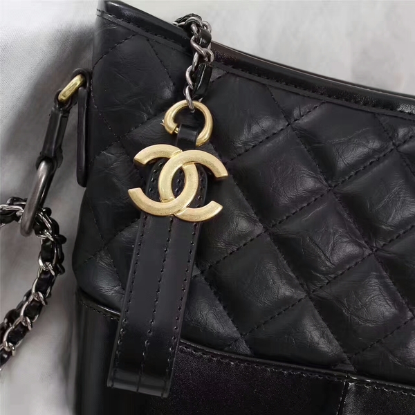 Chanel Gabrielle Calfskin Leather Shoulder Bag 8122A Black Chanel Gabrielle Calfskin Leather Shoulder Bag 8122A Black