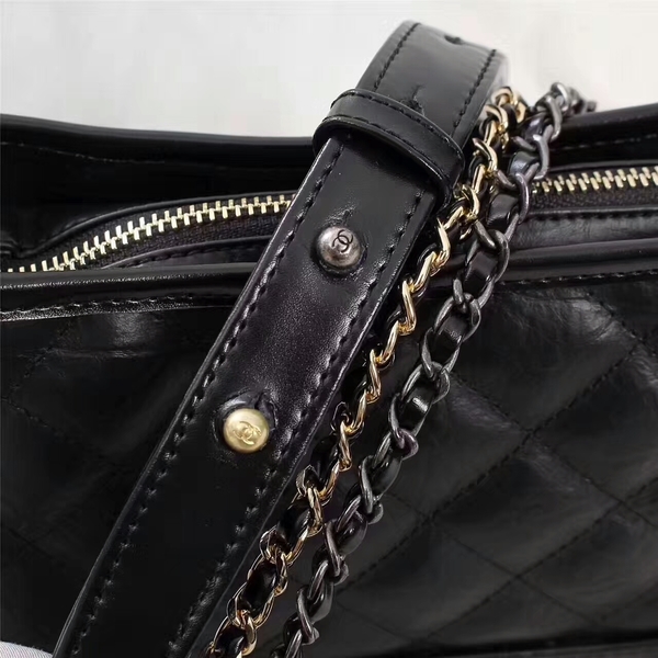 Chanel Gabrielle Calfskin Leather Shoulder Bag 8122A Black Chanel Gabrielle Calfskin Leather Shoulder Bag 8122A Black