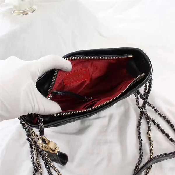 Chanel Gabrielle Calfskin Leather Shoulder Bag 8122A Black Chanel Gabrielle Calfskin Leather Shoulder Bag 8122A Black