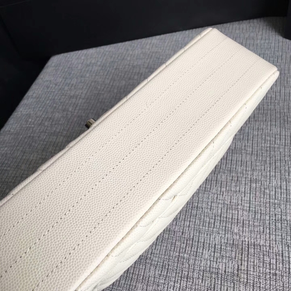 Chanel Flap Shoulder Bags White Original Calfskin Leather CF1112 White Chanel Flap Shoulder Bags White Original Calfskin Leather CF1112 White