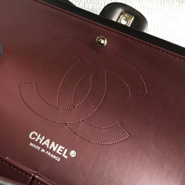 Chanel Flap Shoulder Bags Black Original Lambskin Leather CF1113 Silver Chanel Flap Shoulder Bags Black Original Lambskin Leather CF1113 Silver