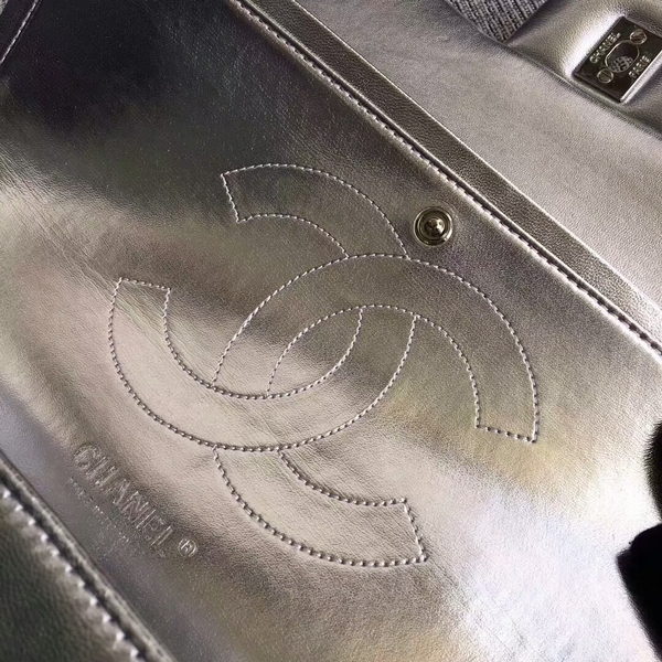 Chanel Flap Shoulder Bags Original Lambskin Leather CF1113 Silver Chanel Flap Shoulder Bags Original Lambskin Leather CF1113 Silver