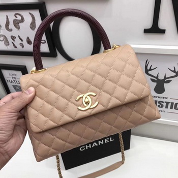 Chanel Classic Red Top Handle Bag Apricot Original Leather A92991 Gold Chanel Classic Red Top Handle Bag Apricot Original Leather A92991 Gold